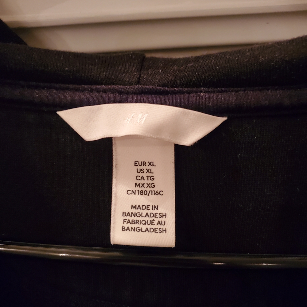 H&M Charcoal Black Zip-Up Hoodie - Picture 2 of 4